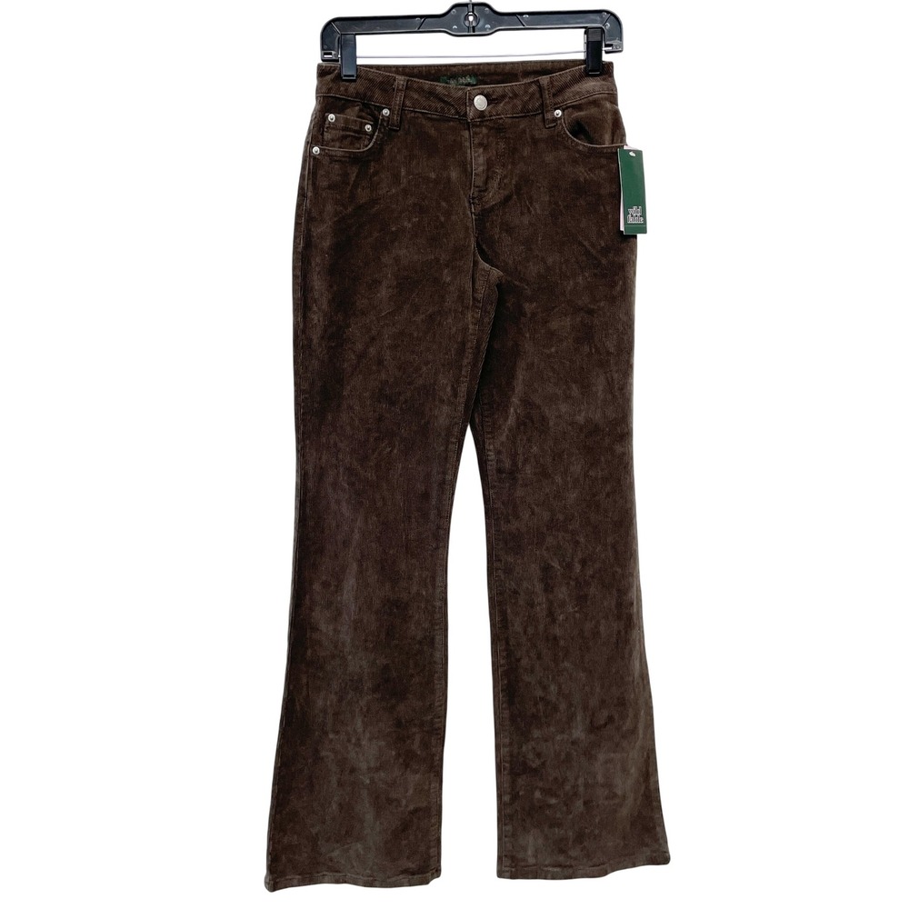 Wild Fable Women's Brown Corduroy Mid Rise Flare Pants Size XS